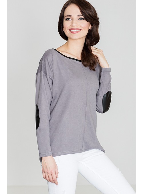 Sweter K118 Szary