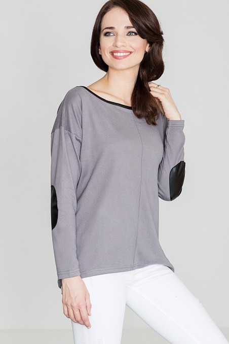 Sweter K118 Szary