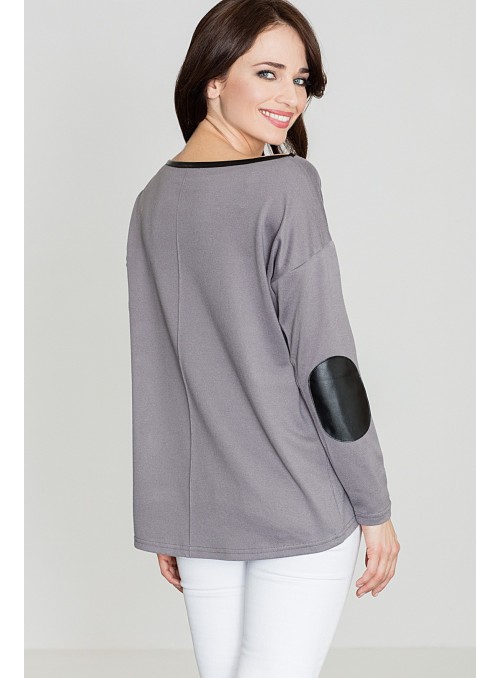 Sweter K118 Szary